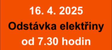 Upozornění na odstávku elektřiny