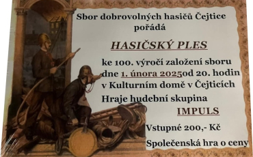 Hasičský ples v Čejticích Hasičský ples v Čejticích