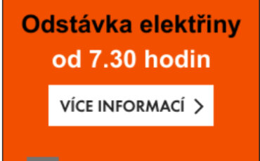 Upozornění na odstávku elektřiny Upozornění na odstávku elektřiny